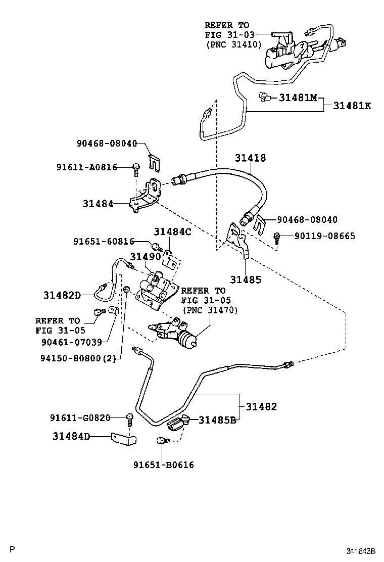 31380-06120 PEDAL SUB-ASSY, CLUTCH product image