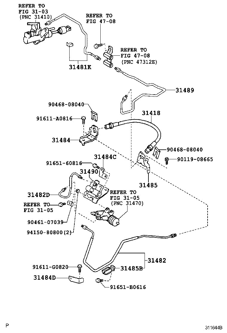 31380-06120 PEDAL SUB-ASSY, CLUTCH product image