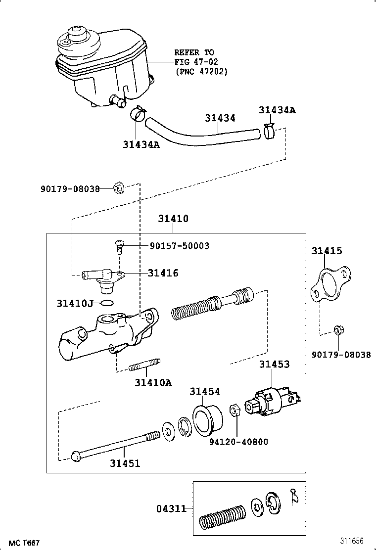 31434-26231 TUBE, CLUTCH RESERVOIR product image