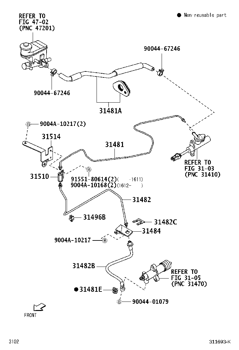 31310-BZ280 PEDAL SUB-ASSY, CLUTCH product image