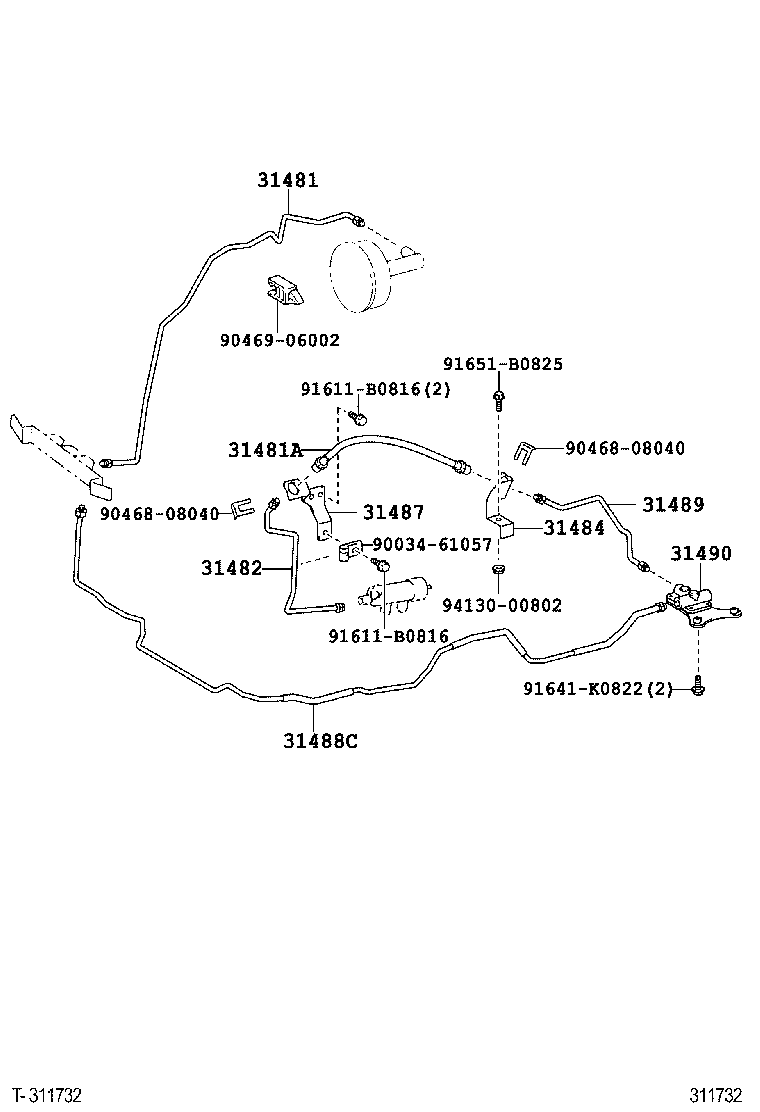31301-37210 PEDAL SUB-ASSY, CLUTCH product image