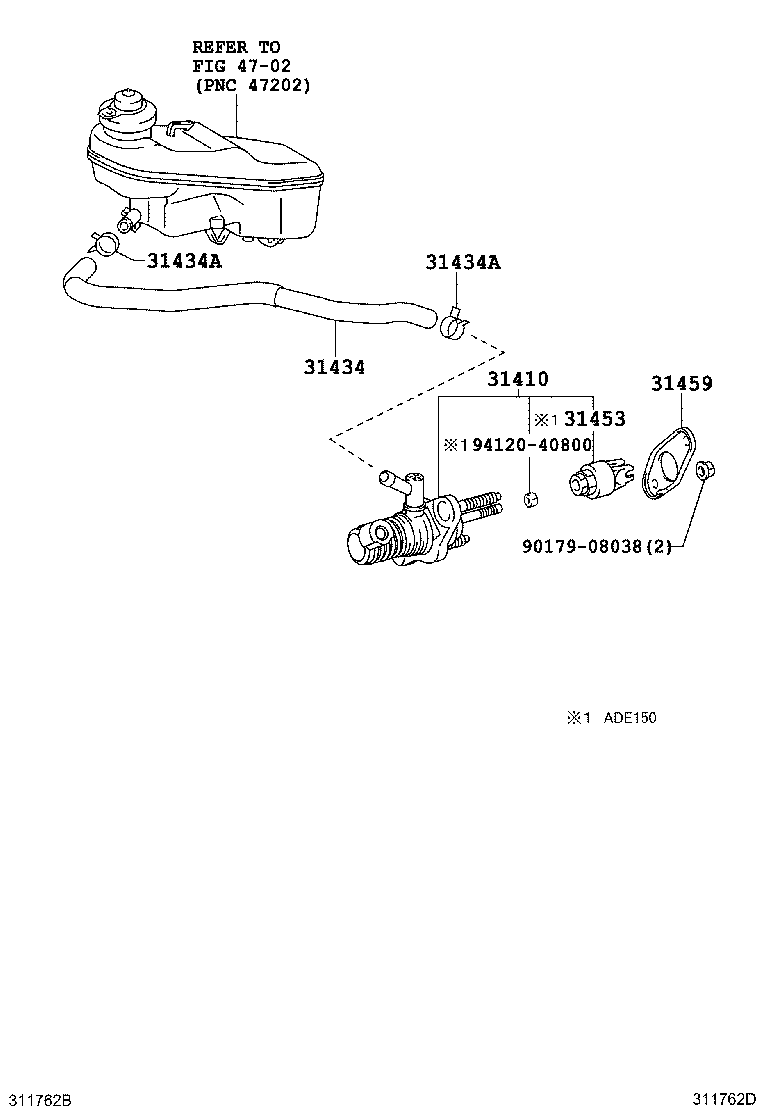 31434-12101 TUBE, CLUTCH RESERVOIR product image