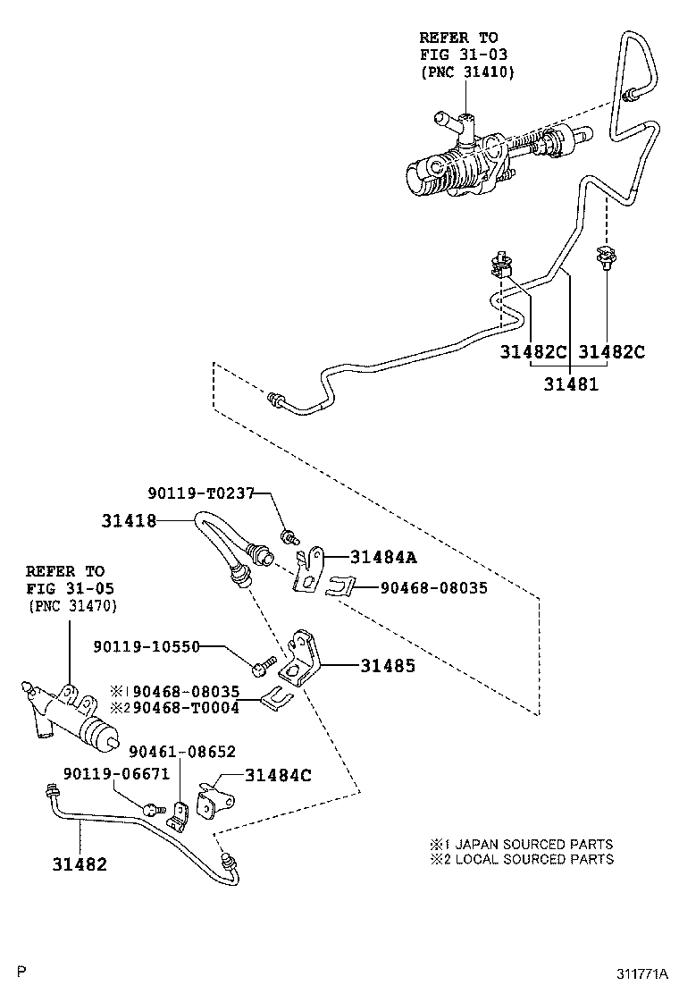 31301-0D080 PEDAL SUB-ASSY, CLUTCH product image