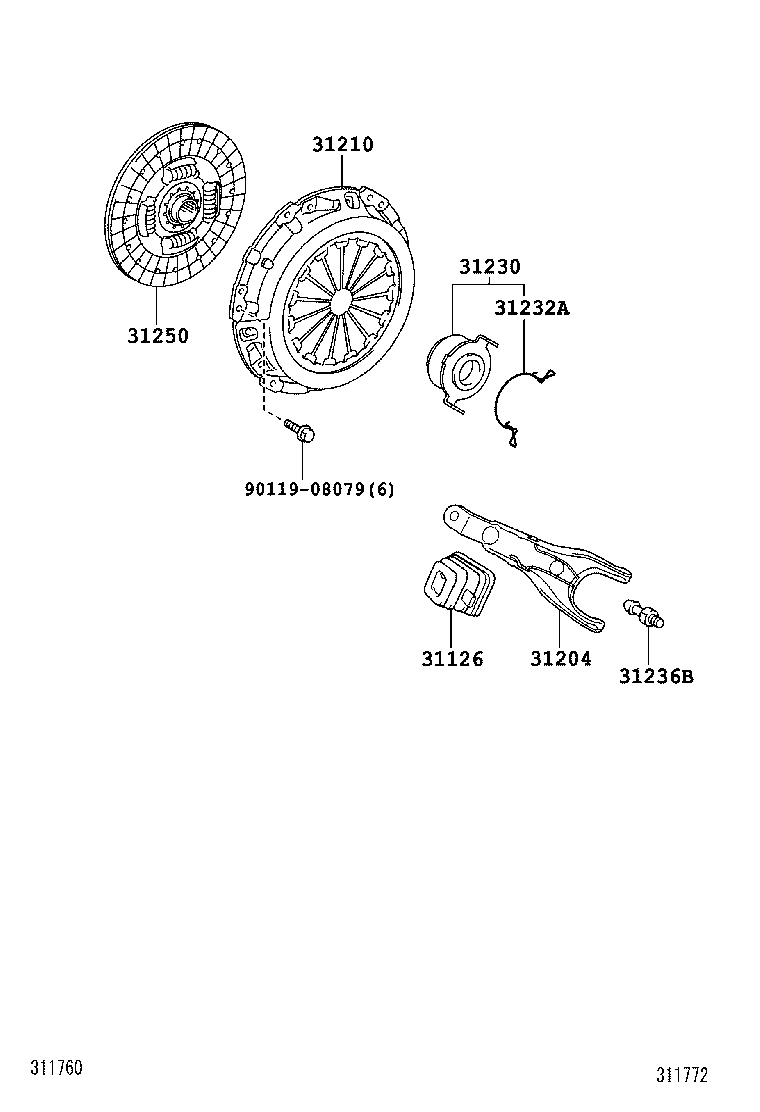 31250-12480 DISC ASSY, CLUTCH product image