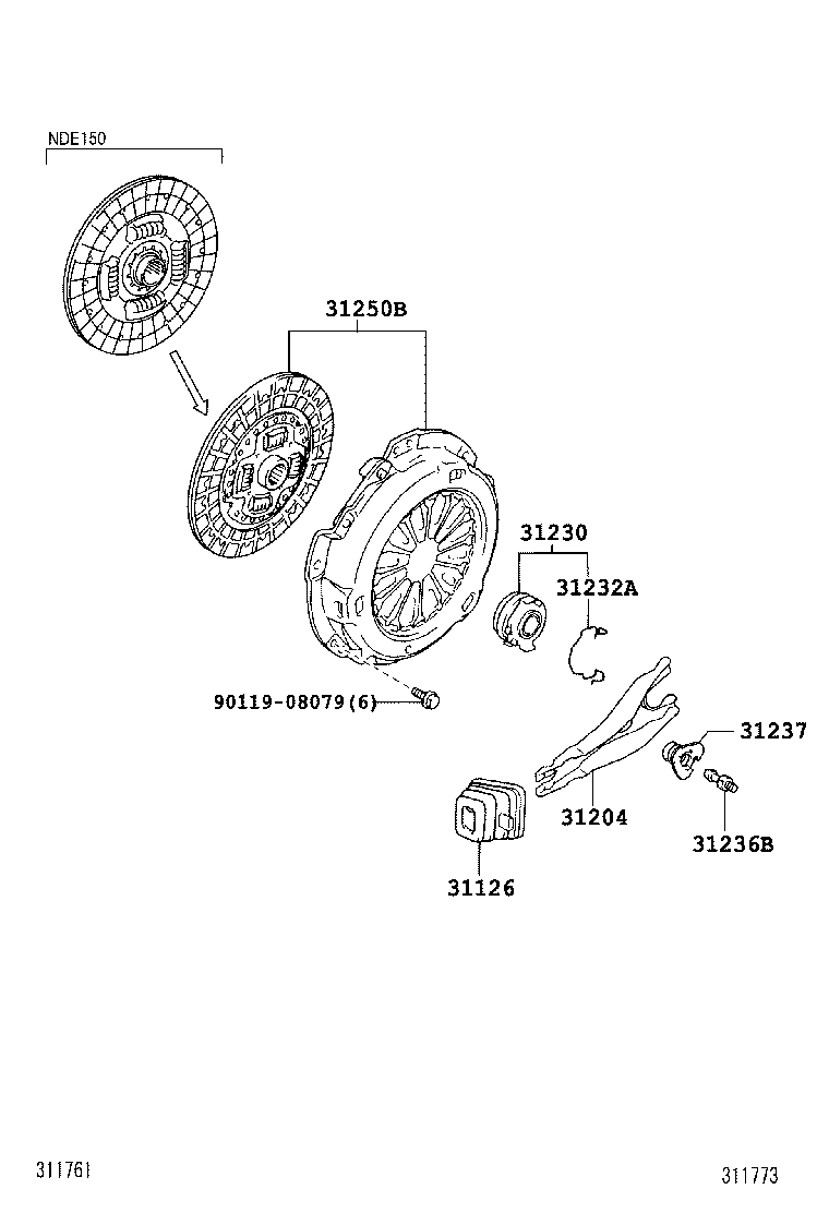 31250-12480 DISC ASSY, CLUTCH product image