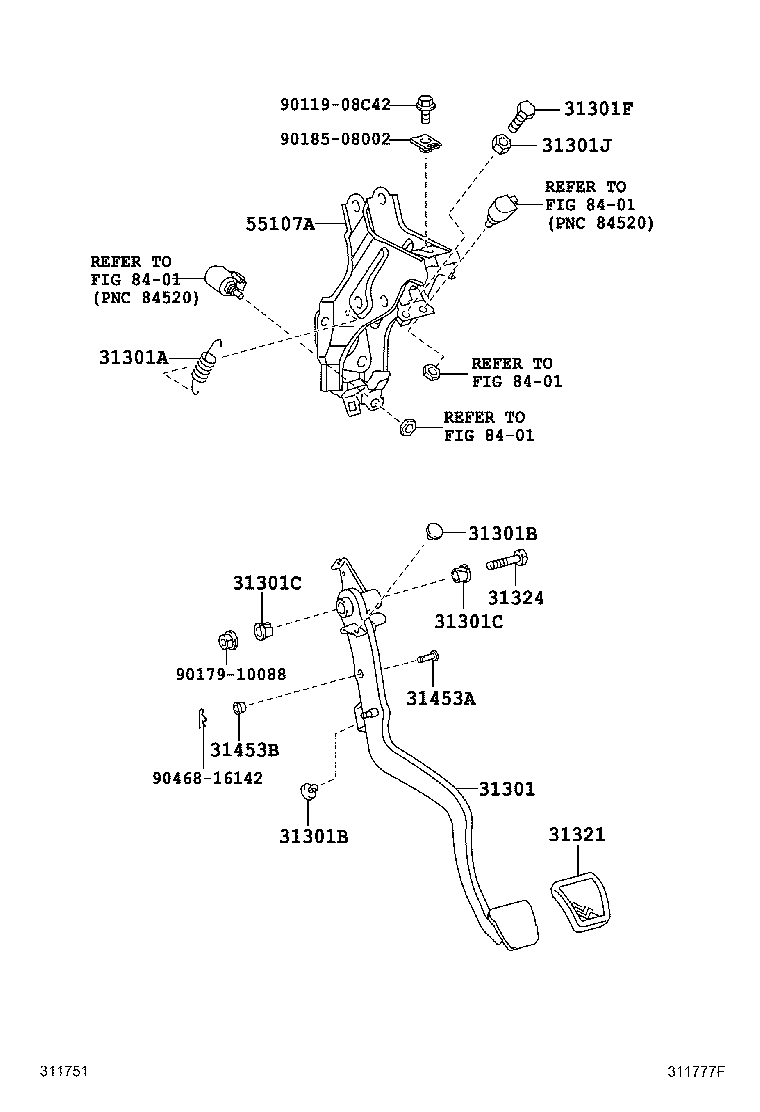 31394-12080 SPRING, PEDAL W/HOOK product image