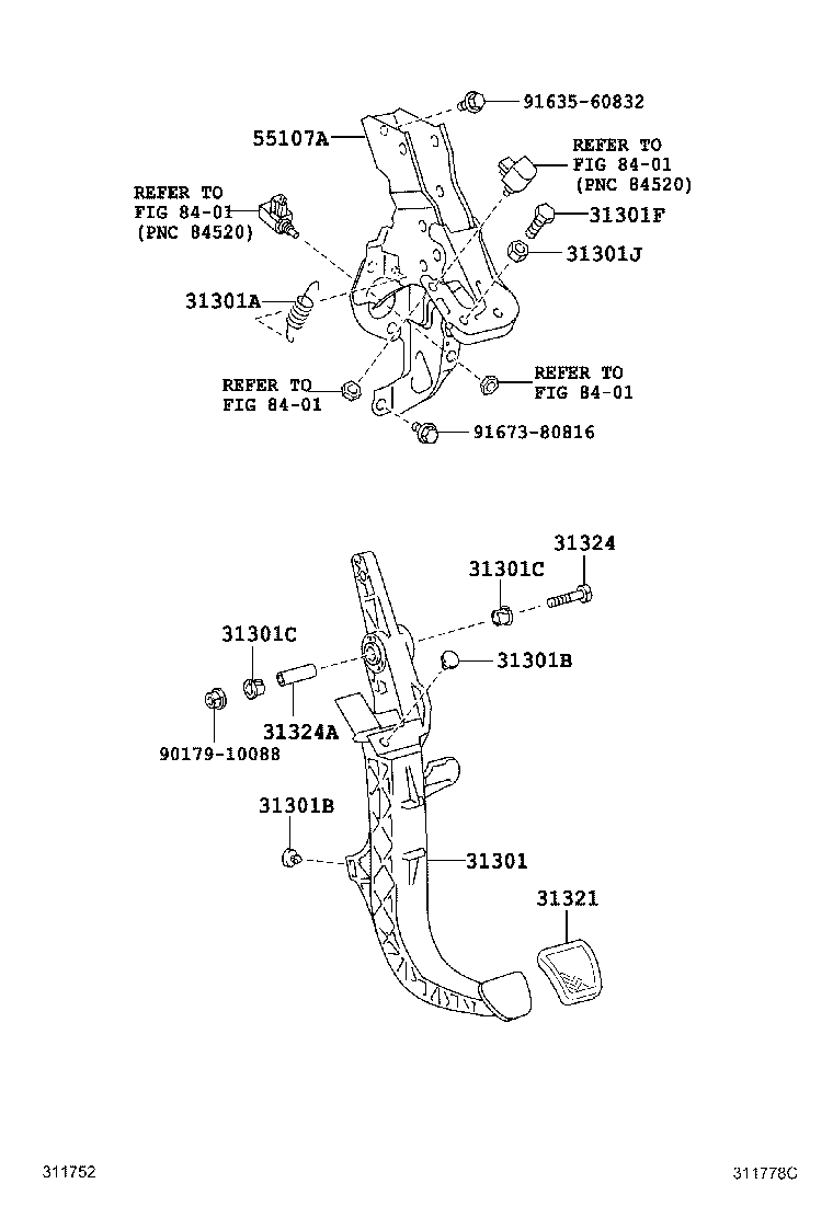 31394-12080 SPRING, PEDAL W/HOOK product image