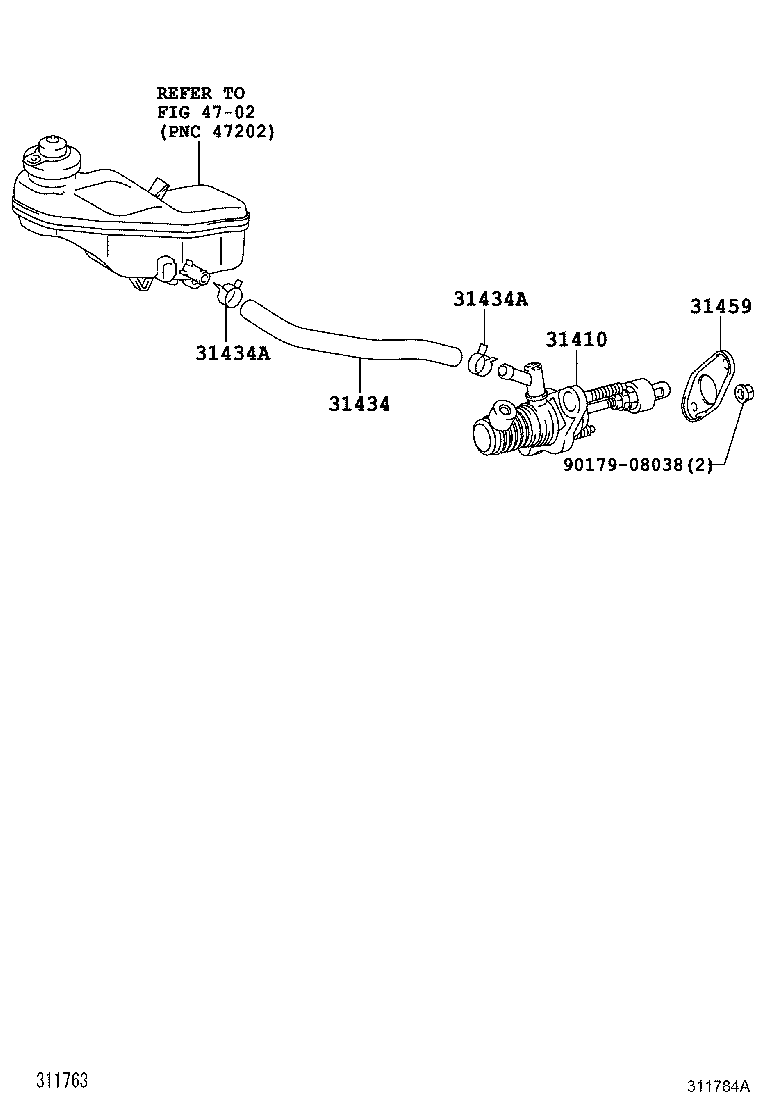 31434-12110 TUBE, CLUTCH RESERVOIR product image