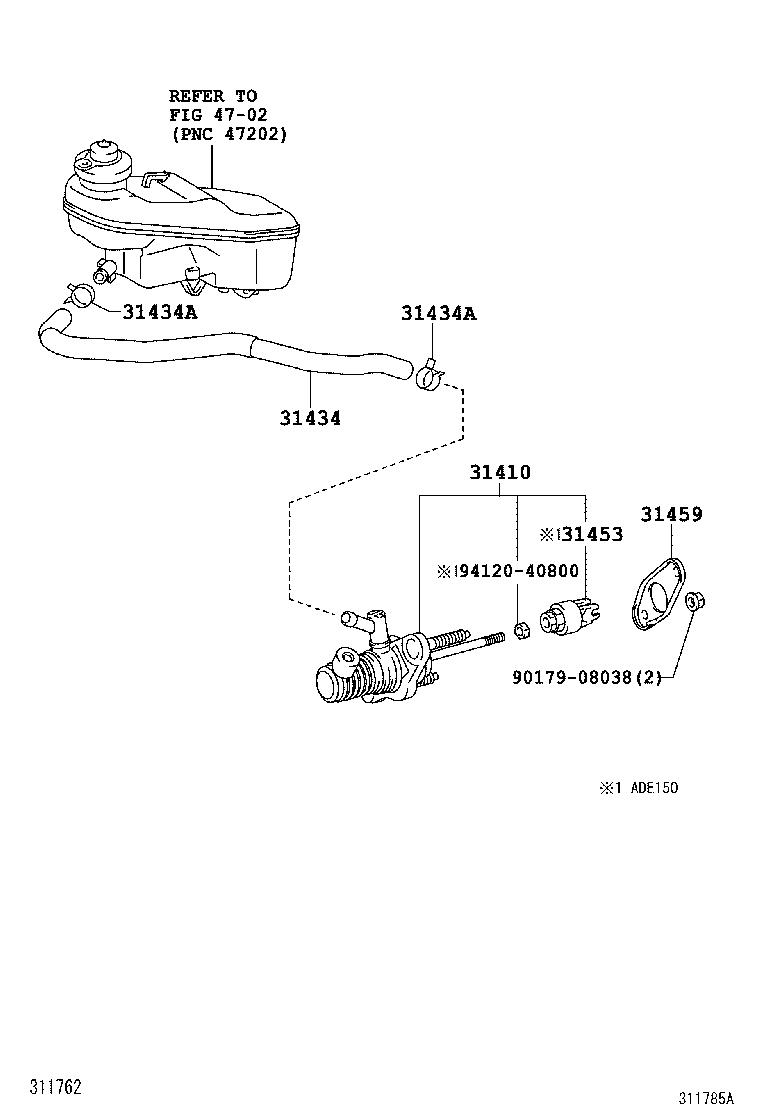 31434-12110 TUBE, CLUTCH RESERVOIR product image