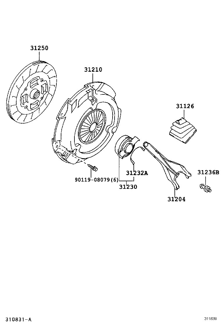 31250-02240 DISC ASSY, CLUTCH product image