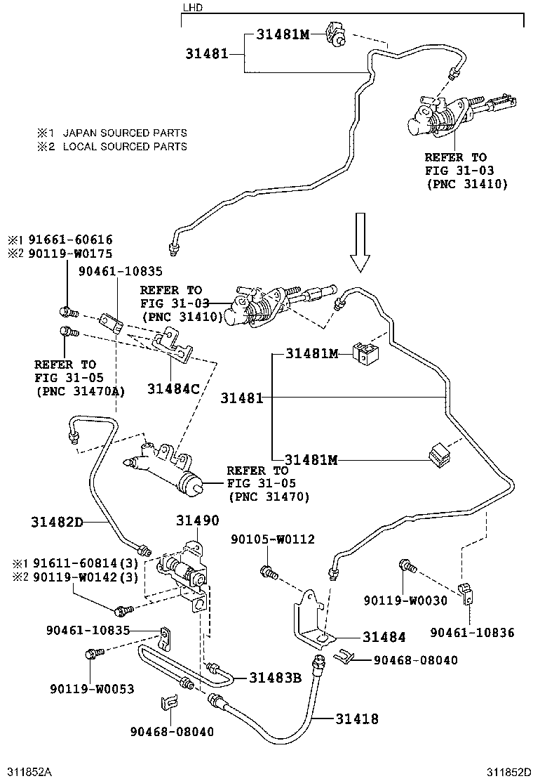 31483-02060 TUBE, ACCUMULATOR TO FLEXIBLE HOSE product image