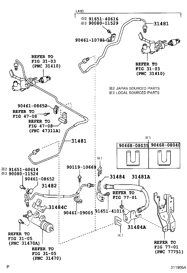31301-0F060 PEDAL SUB-ASSY, CLUTCH product image