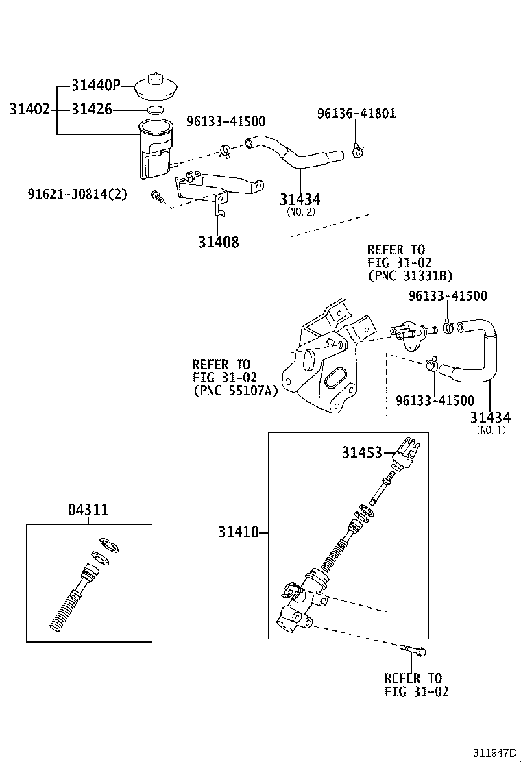 31408-35030 HOLDER SUB-ASSY, CLUTCH RESERVOIR product image