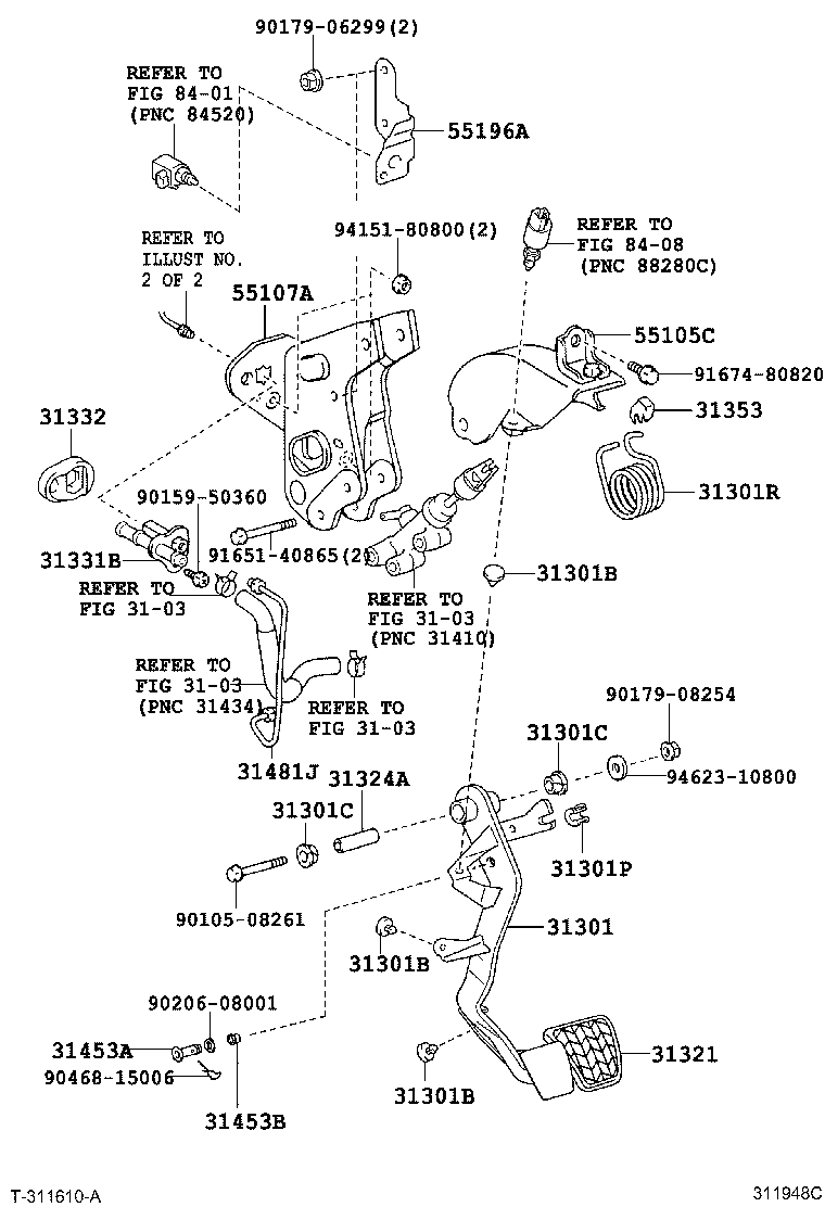 31301-35270 PEDAL SUB-ASSY, CLUTCH product image