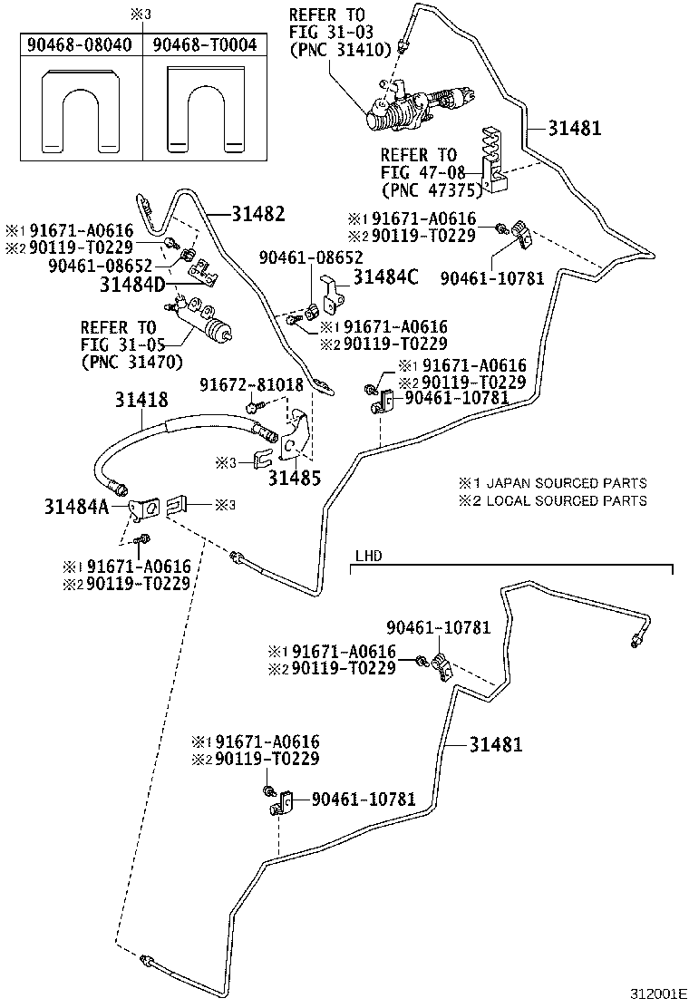 31301-02270 PEDAL SUB-ASSY, CLUTCH product image