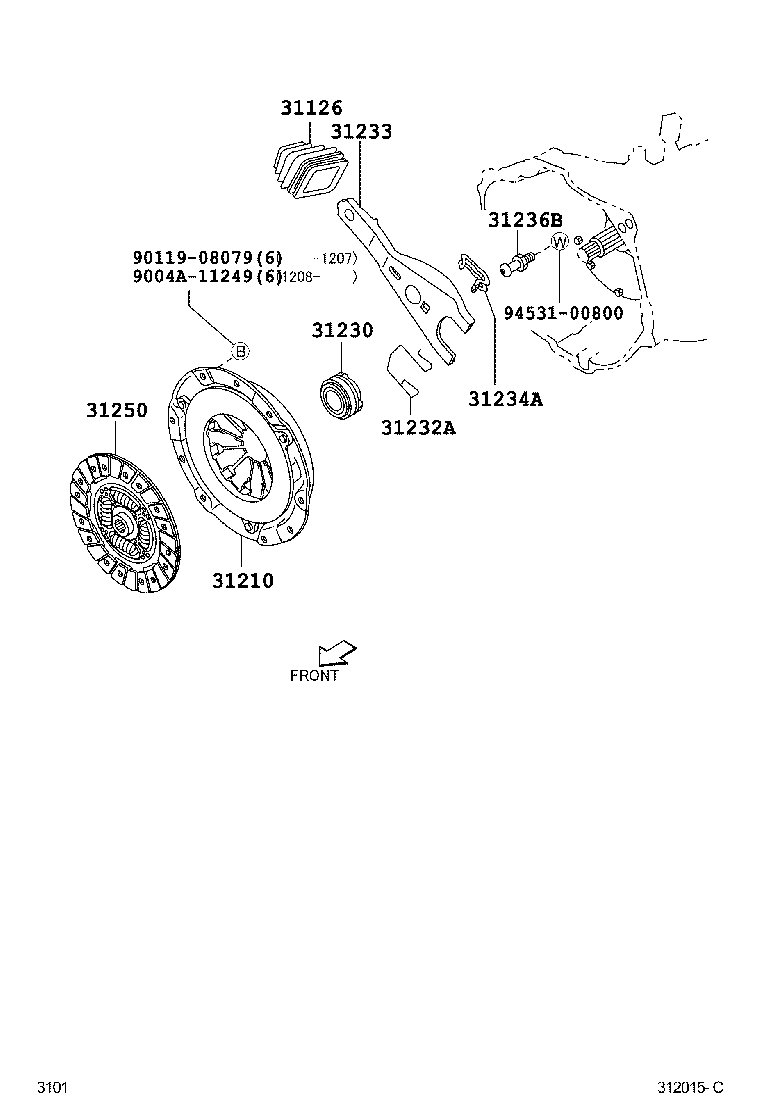 31233-B5030 FORK, CLUTCH RELEASE product image