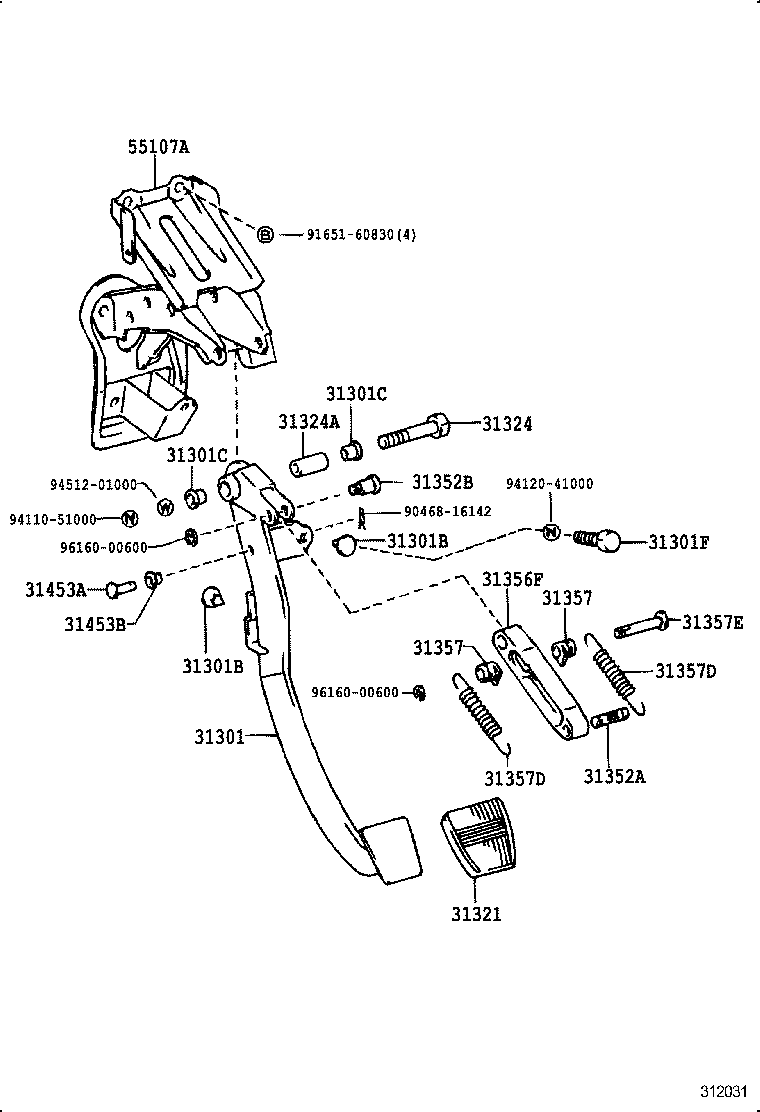 31484-28070 BRACKET, FLEXIBLE HOSE(FOR CLUTCH) product image