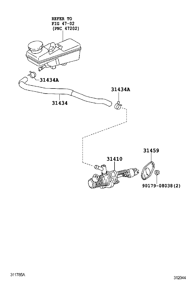 31434-02050 TUBE, CLUTCH RESERVOIR product image