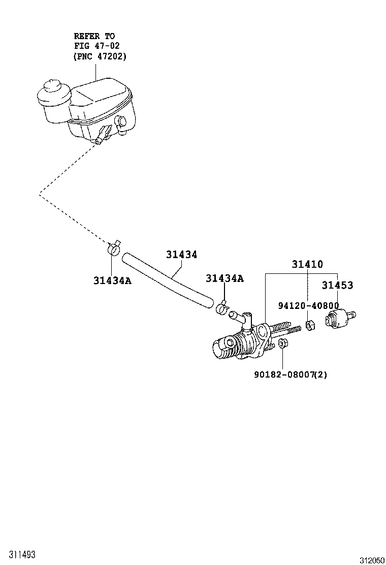 31420-0D170 CYLINDER ASSY, CLUTCH MASTER product image