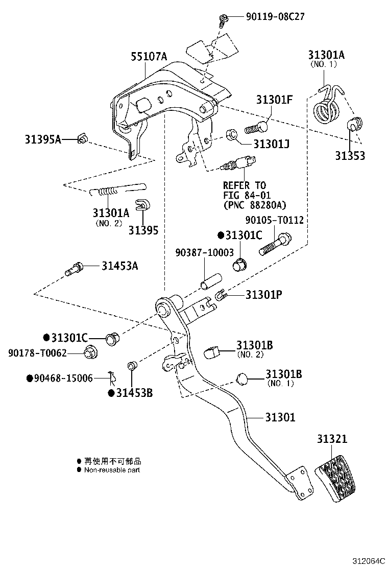31301-0K100 PEDAL SUB-ASSY, CLUTCH product image