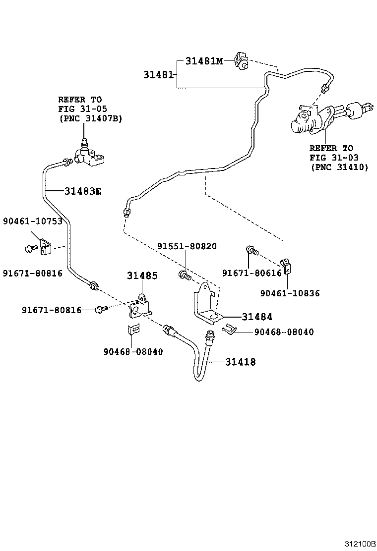 31483-12150 TUBE, BLEEDER CLUTCH RELEASE product image