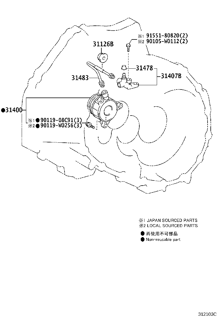 31407-20010 BLEEDER SUB-ASSY, CLUTCH RELEASE product image
