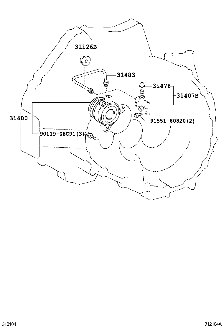 Toyota 31461-42011 INSULATOR, RELEASE CYLINDER HEAT