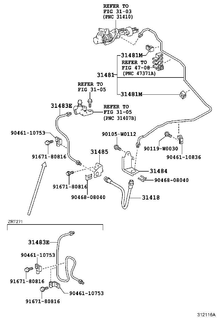 31301-20610 PEDAL SUB-ASSY, CLUTCH product image
