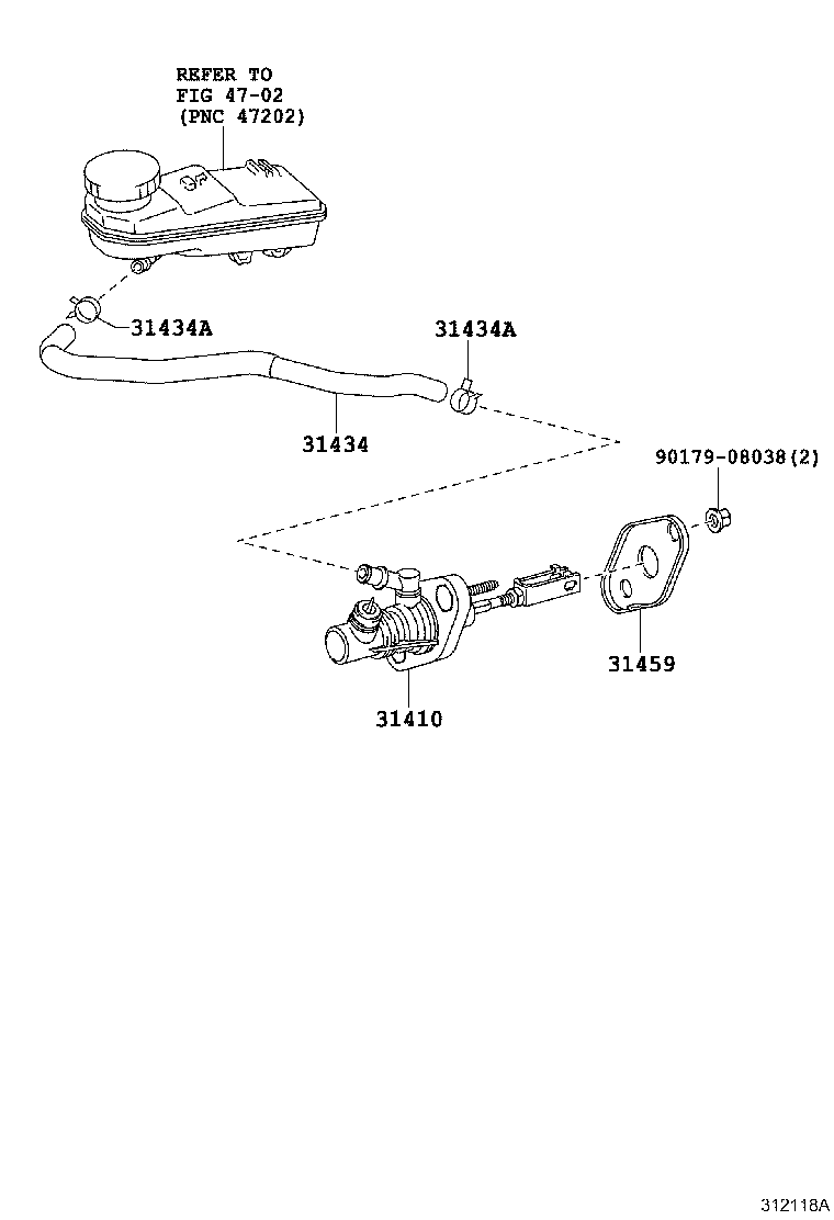 31434-02030 TUBE, CLUTCH RESERVOIR product image