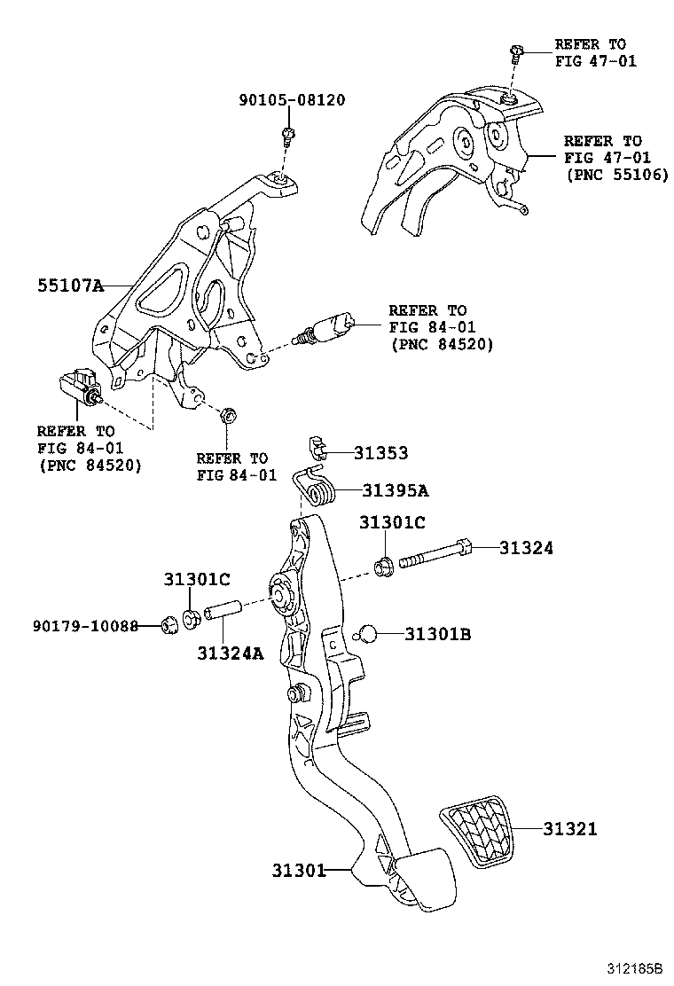 31301-52141 PEDAL SUB-ASSY, CLUTCH product image