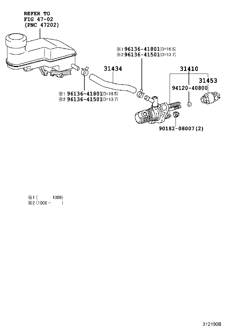 31434-52190 TUBE, CLUTCH RESERVOIR product image