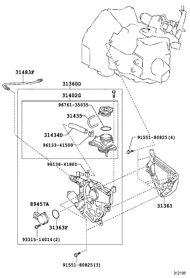 31360-52030 ACTUATOR ASSY, CLUTCH product image