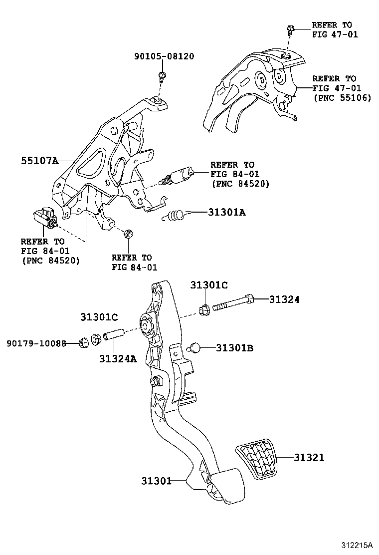 31301-52141 PEDAL SUB-ASSY, CLUTCH product image