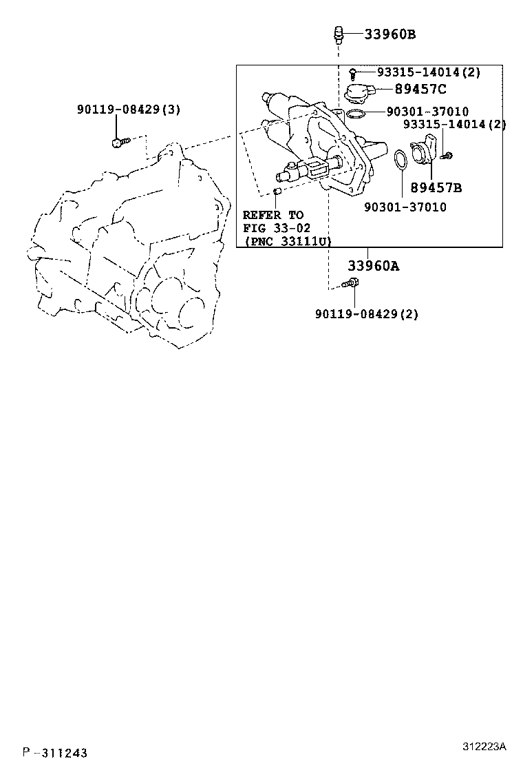 33960-52020 ACTUATOR ASSY, SHIFT & SELECT product image