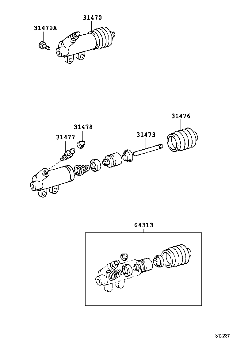 31473-60130 ROD, CLUTCH RELEASE CYLINDER PUSH, NO.1 product image