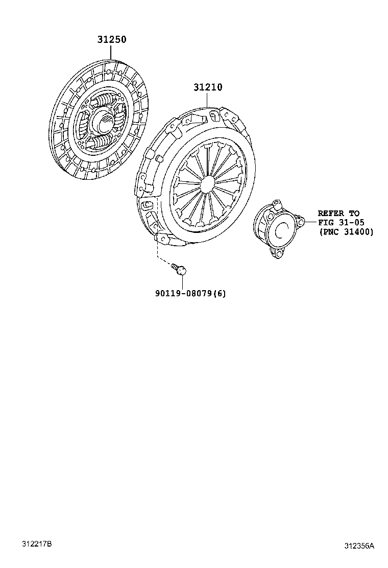 Toyota 31210-33050 COVER ASSY, CLUTCH