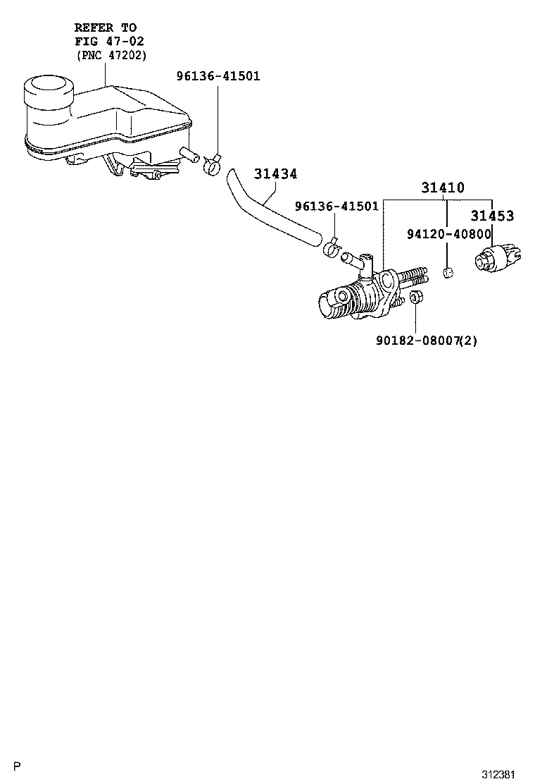 31434-52220 TUBE, CLUTCH RESERVOIR product image