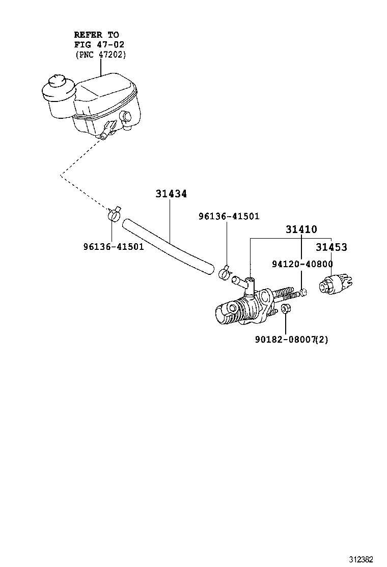 31434-52220 TUBE, CLUTCH RESERVOIR product image