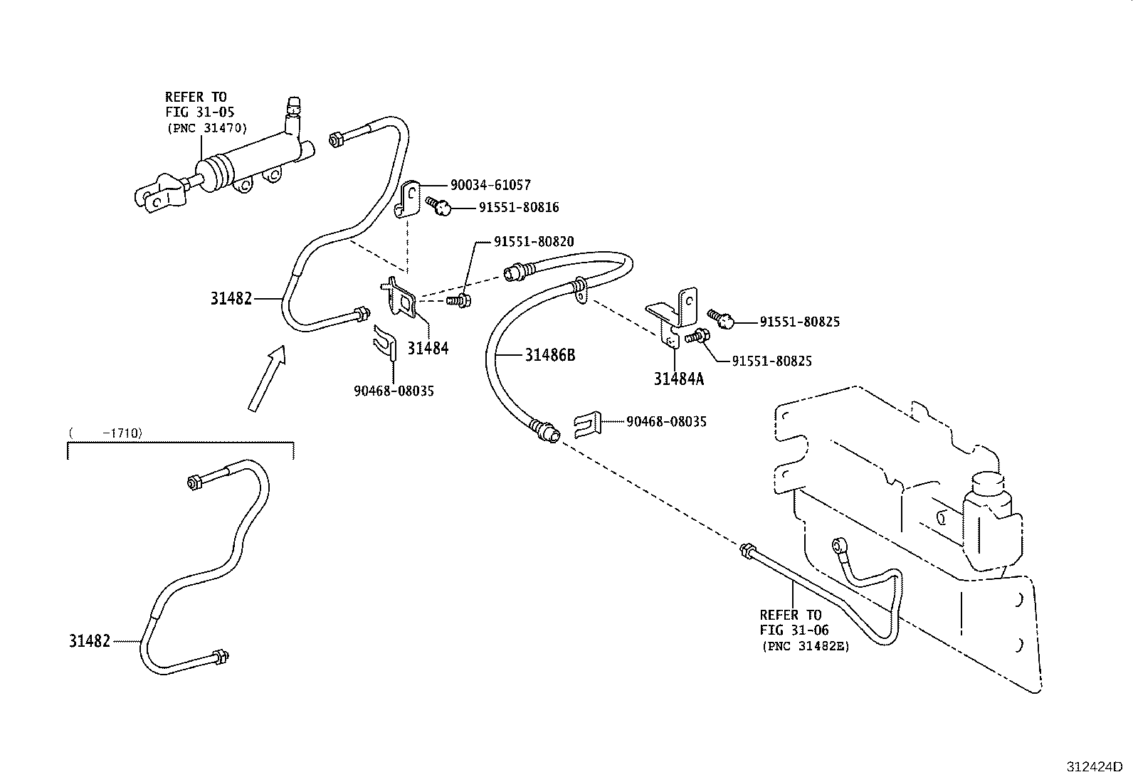31484-37460 BRACKET, FLEXIBLE HOSE(FOR CLUTCH) product image