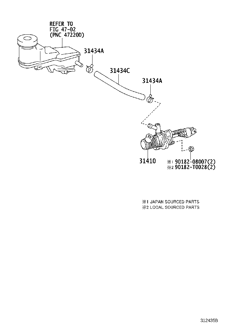 31434-0D010 TUBE, CLUTCH RESERVOIR product image