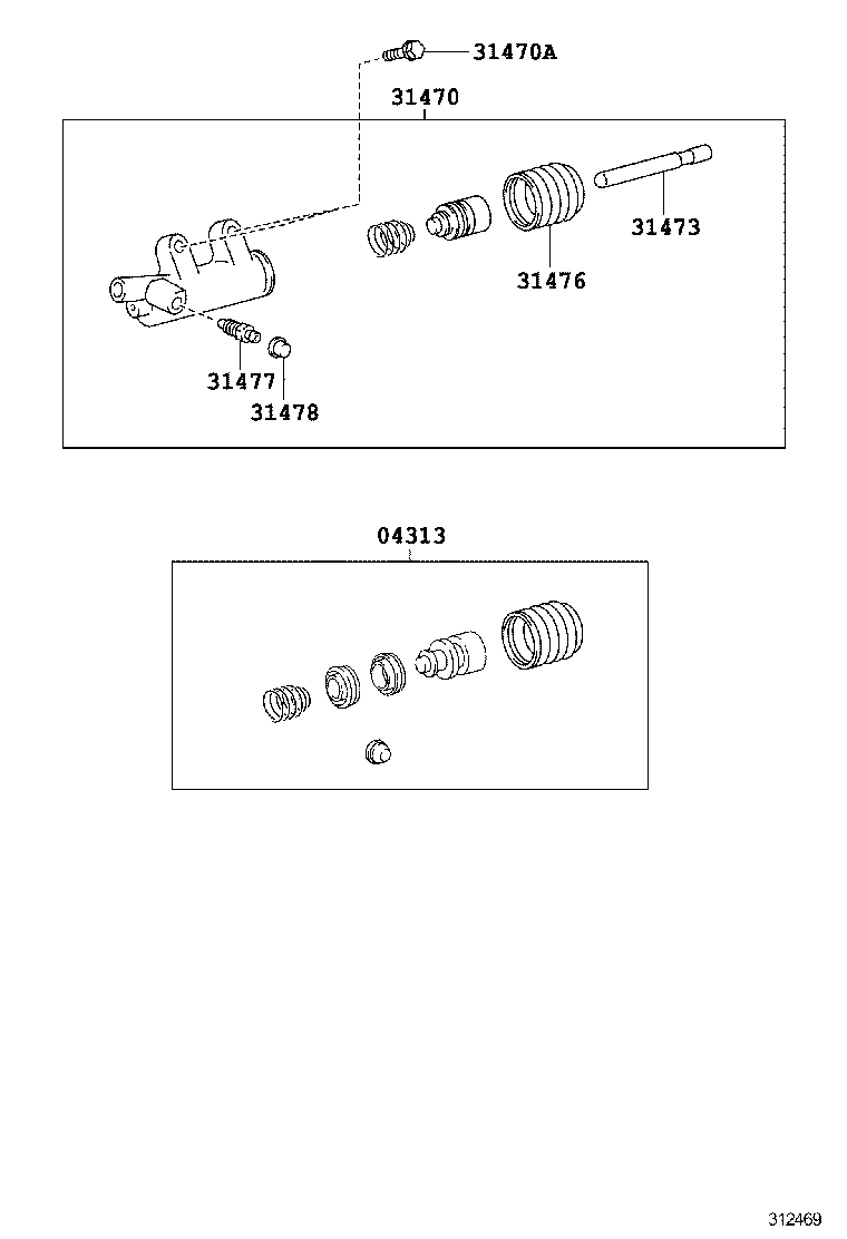 31470-0K150 CYLINDER ASSY, CLUTCH RELEASE product image