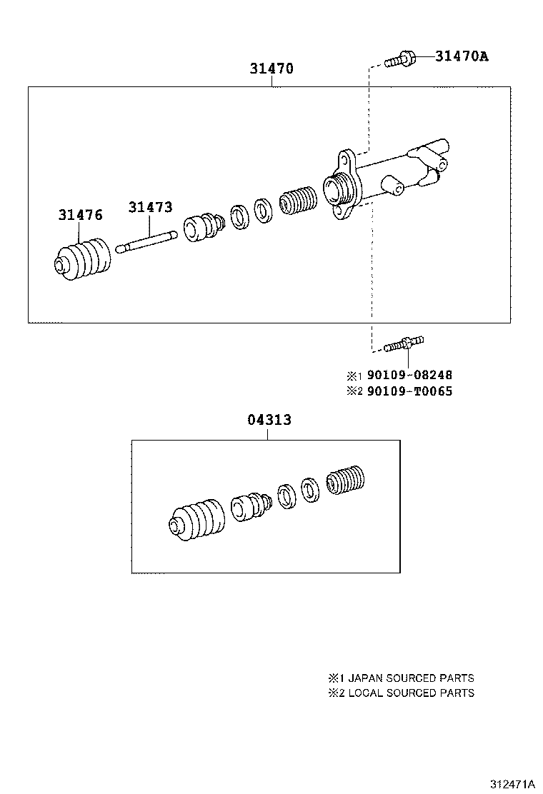 31470-0K150 CYLINDER ASSY, CLUTCH RELEASE product image