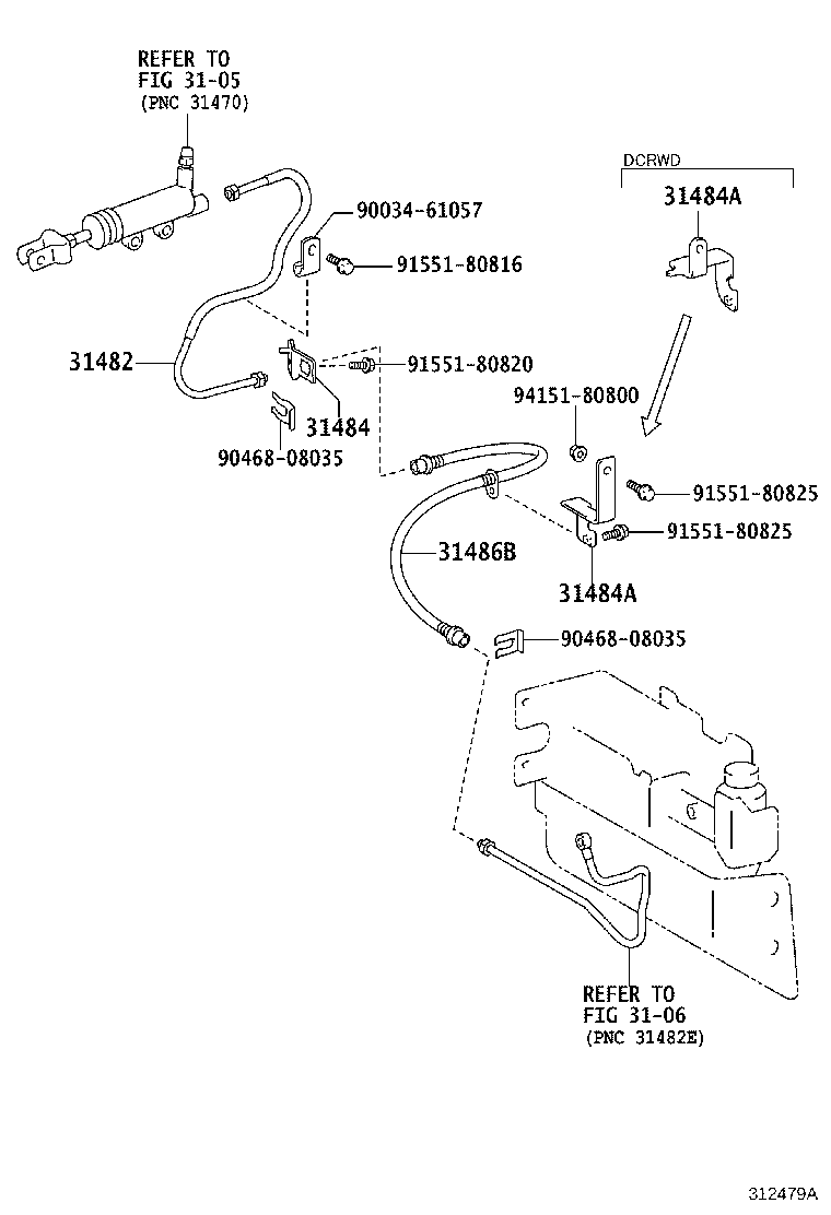31484-37330 BRACKET, FLEXIBLE HOSE, NO.1(FOR CLUTCH) product image