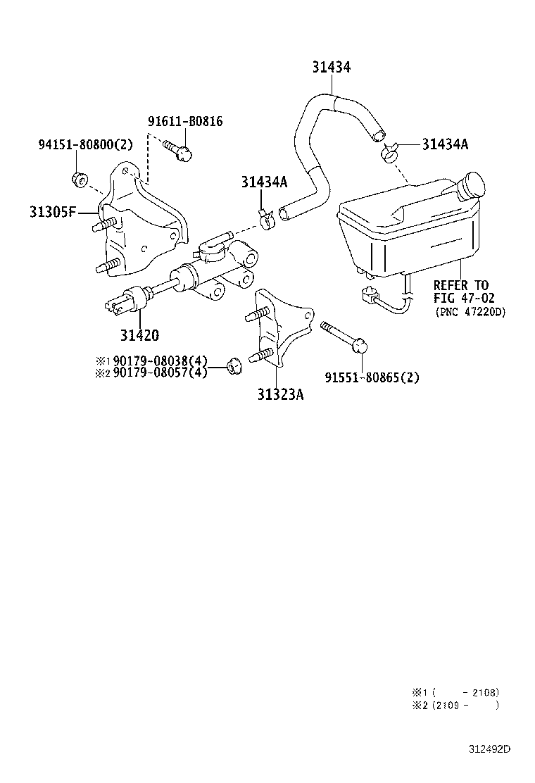 31420-37142 CYLINDER ASSY, MASTER W/O RESERVOIR product image