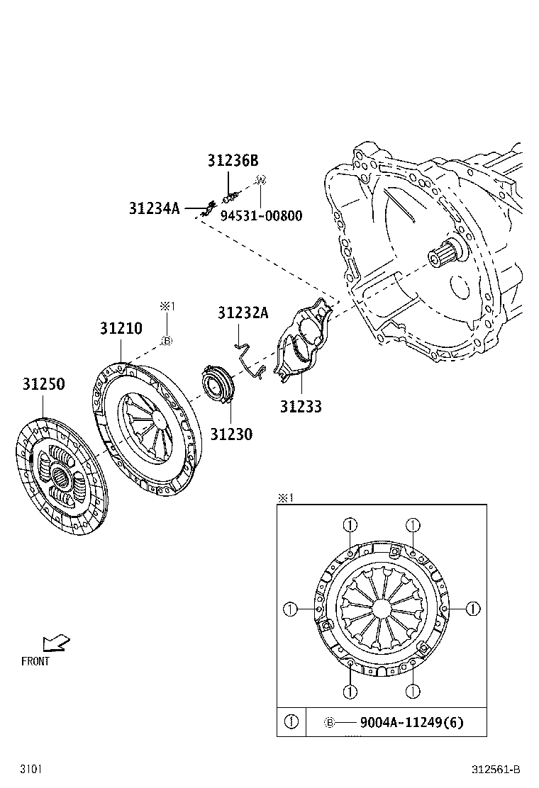 Toyota 31233-BZ040 FORK, CLUTCH RELEASE