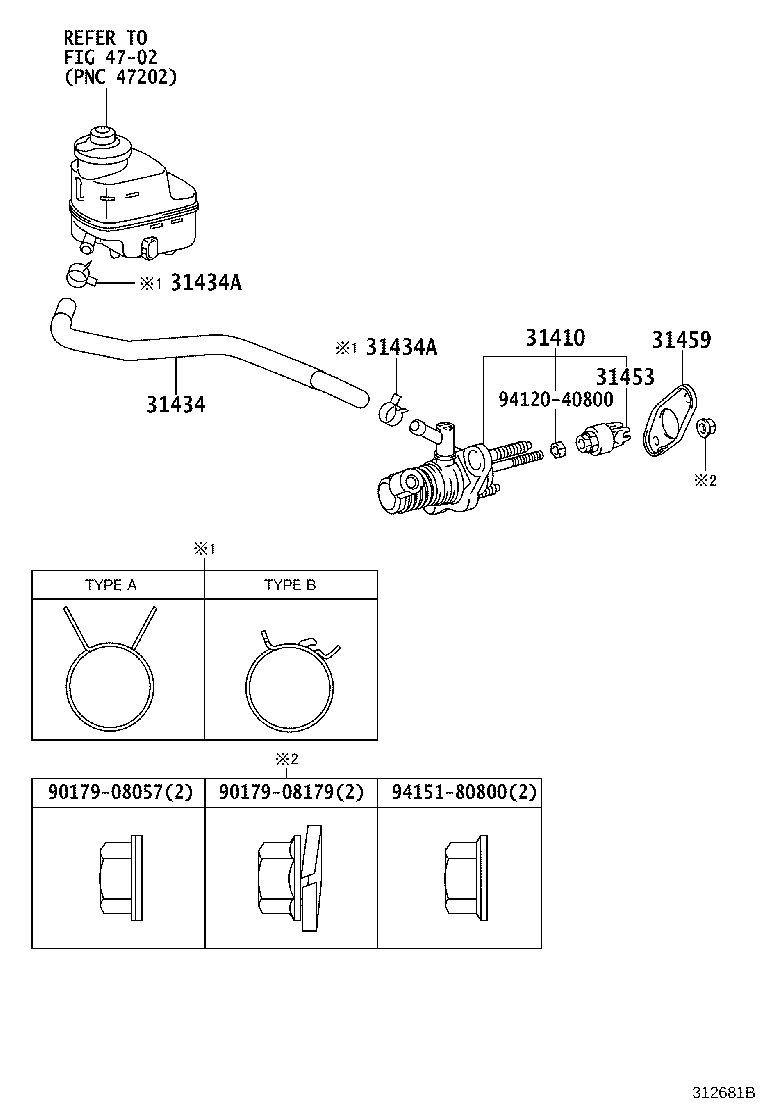 31420-42061 CYLINDER ASSY, CLUTCH MASTER product image
