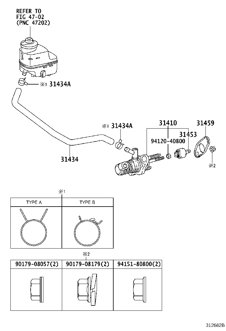 31420-42061 CYLINDER ASSY, CLUTCH MASTER product image
