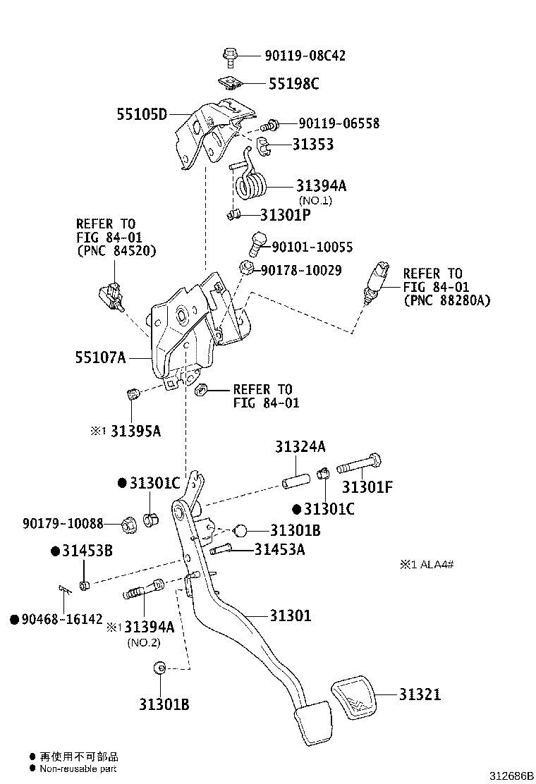 31484-42101 BRACKET, FLEXIBLE HOSE(FOR CLUTCH) product image