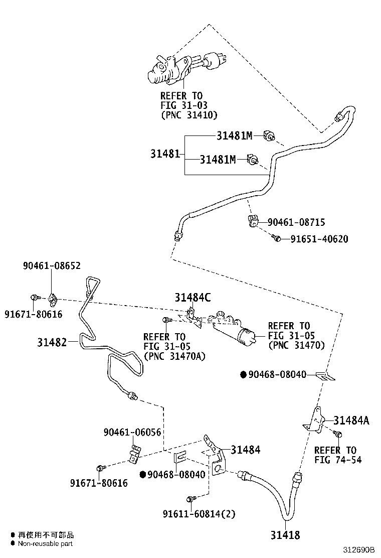 31484-42101 BRACKET, FLEXIBLE HOSE(FOR CLUTCH) product image