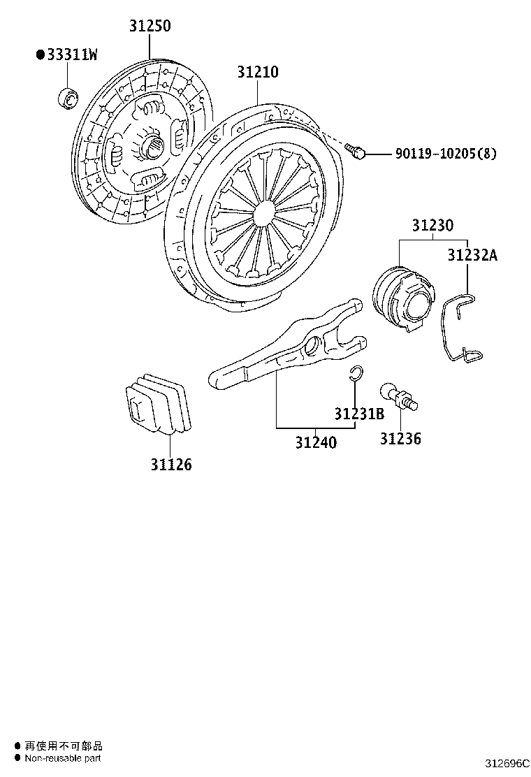 31250-36601 DISC ASSY, CLUTCH product image